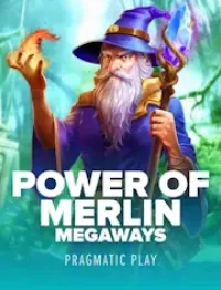 power of merlin megaways slot logo